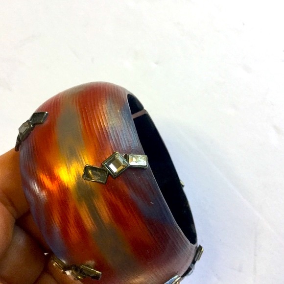 ALEXIS BITTAR O’KEEFE LUCITE HINGED BRACELET EUC - Picture 9 of 16